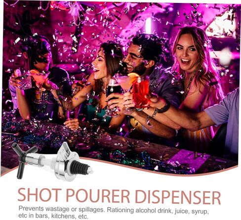 OUNONA Wall Mounted Water Dispenser Pump for Liquor 3-Piece Set Adjustable Shot Pourer Beverage Rack Ration Control for Home Bar and Parties in Saudi Arabia