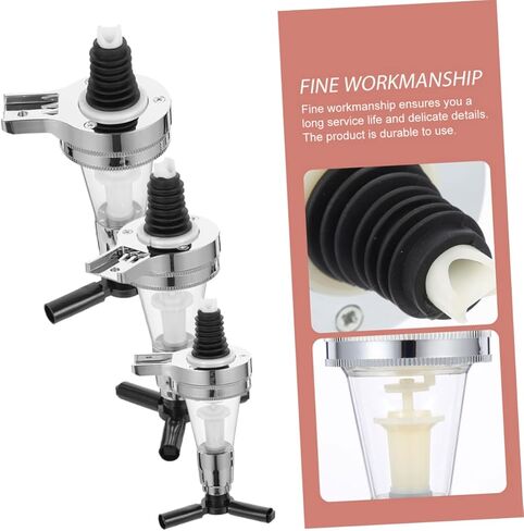 OUNONA Wall Mounted Water Dispenser Pump for Liquor 3-Piece Set Adjustable Shot Pourer Beverage Rack Ration Control for Home Bar and Parties in Saudi Arabia