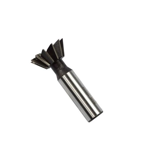 Dovetail Milling Cutter,HSS Dovetail Cutter End Mill, Cutting Stability Milling Cutter, 10-60mm Straight Shank HSS End Mill 45/55/60 Degrees 1pc(16MM x 60)(14MM x 45) in Kuwait