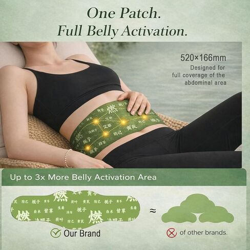 قطعتان من وسادة التوازن العشبية - مكونات نباتية، تصميم لاصق مريح، استخدام موضعي سهل، يعزز راحة البطن، تصميم غير مهيج in Kuwait