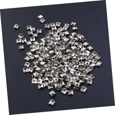 LIFKOME 200pcs Square Rivet Metal Studs for DIY Clothing Shoes and Accessories Stylish Silver Punk Nail Decor for Bags and Belts in Saudi Arabia