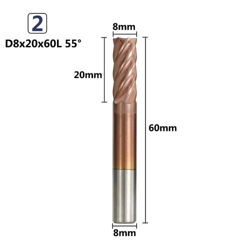 1pcs Carbide End Mill 6 Flute TiCN Coating HRC 55 6/8/10/12mm Spiral Milling Cutter for Alloy Steels/Hardened Steels CNC Router Bit in Saudi Arabia