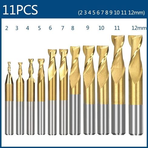 CNC Router Bits Flat Nose Carbide Endmill HSS Milling Cutter 2 Flute End Mill Spiral for Wood Metal Aluminum in Saudi Arabia