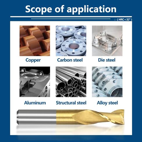 CNC Router Bits Flat Nose Carbide Endmill HSS Milling Cutter 2 Flute End Mill Spiral for Wood Metal Aluminum in Saudi Arabia