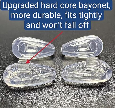 Eyeglass Nose Pads,BEHLINE Sunglass Replacement Nose Piece Compatible with Oakley/Maui Jim Kahuna Eyewear Frames,Push in Soft Silicone Nose Guards for Glasses Anti Slip(5Pairs,Clear) in Saudi Arabia