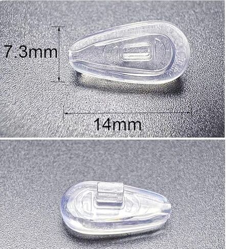 Eyeglass Nose Pads,BEHLINE Sunglass Replacement Nose Piece Compatible with Oakley/Maui Jim Kahuna Eyewear Frames,Push in Soft Silicone Nose Guards for Glasses Anti Slip(5Pairs,Clear) in Saudi Arabia