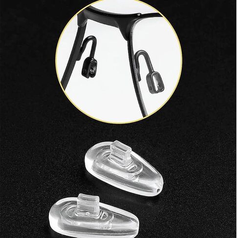 Eyeglass Nose Pads,BEHLINE Sunglass Replacement Nose Piece Compatible with Oakley/Maui Jim Kahuna Eyewear Frames,Push in Soft Silicone Nose Guards for Glasses Anti Slip(5Pairs,Clear) in Saudi Arabia