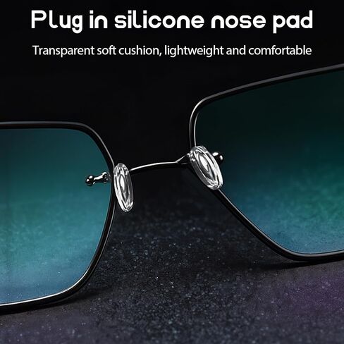 Mabor 20 Pcs Eyeglass Nose Pads with Grips, Anti-Slip Soft Silicone Nose Bridge Pads Replacement for Rimless/Frameless Glasses + 1 Black Cloth in Saudi Arabia