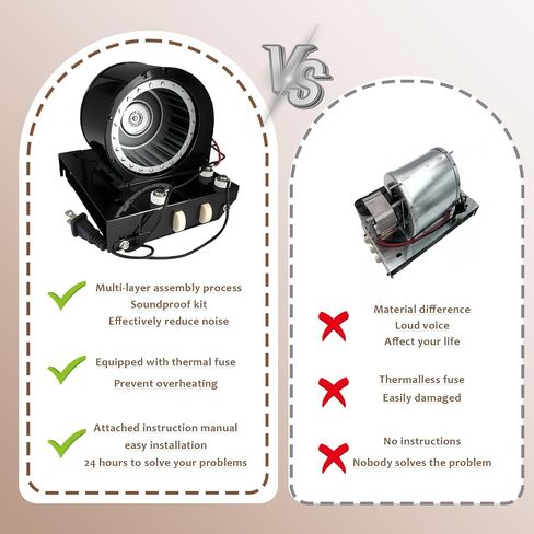 Upgrade S97017063 Blower Heater Motor Assembly Replaces 97017063 Motor Compatible with Broan NuTone 655 656 658 659 695 655F-C 655-A 655-B Bathroom Exhaust Fan for NuTone Heater in Kuwait