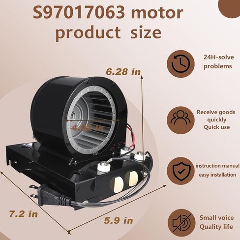 Upgrade S97017063 Blower Heater Motor Assembly Replaces 97017063 Motor Compatible with Broan NuTone 655 656 658 659 695 655F-C 655-A 655-B Bathroom Exhaust Fan for NuTone Heater in Kuwait