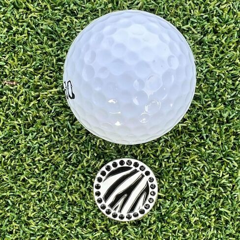 Giggle Golf Bling Golf Ball Marker Pack with Hat Clip – Animal Print Sparkly Markers for Women Golfers (Zebra, Tiger & Paw Print) – Fun Wild Golf Gift Set in Saudi Arabia