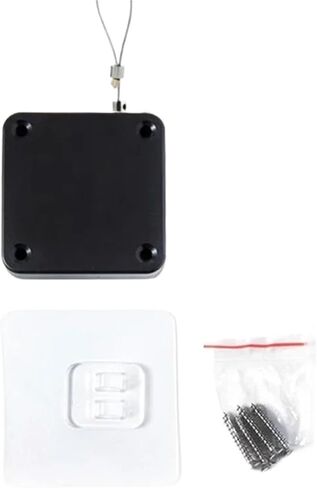 Hook Door Closer Stainless Steel Telescopic 1.2 Meters Black/Household Punch-Free Sensor Stable(White) in Saudi Arabia