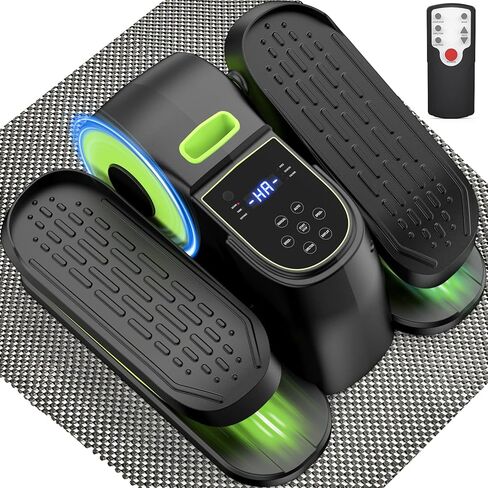 VIVURN® 028 تحت المكتب بيضاوي الشكل 12 سرعة 5 أوضاع تمرين الساق بمحرك أثناء الجلوس لكبار السن كما نشاهد على التلفزيون، تمرين دواسة كهربائية منخفضة التأثير مع حصيرة غير قابلة للانزلاق هادئة للمنزل والمكتب in Kuwait