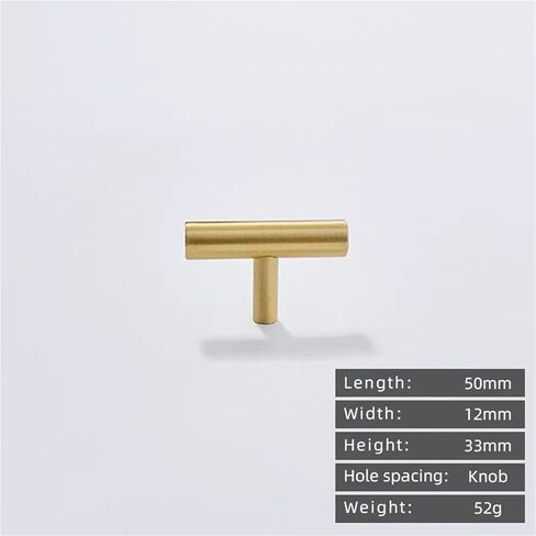 خزانة نحاسية صلبة مقبض سحب درج باب ذهبي 1 قطعة (23-L-50mm) in Saudi Arabia