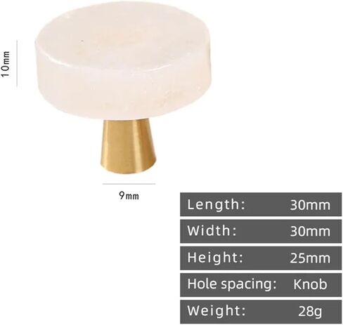 Brass Pull Handle Circular Furniture Hardware Kitchen Cabinet Drawer White 1Pcs(A) in Saudi Arabia