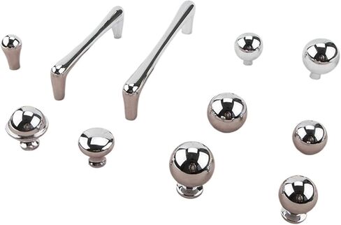 خزانة نحاسية صلبة مقبض سحب من الكروم اللامع كرة مستديرة درج قطرات الماء 1 قطعة (10-18 مللي متر) in Kuwait