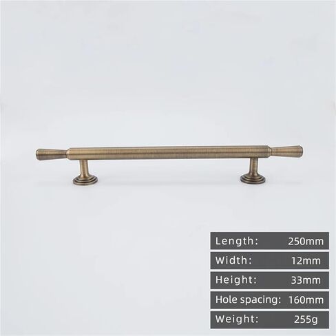 Antique Brass Retro Pull Drawer Simple Solid Kitchen Cabinet Long Handle 1Pcs(1092-160-Antique) in Saudi Arabia
