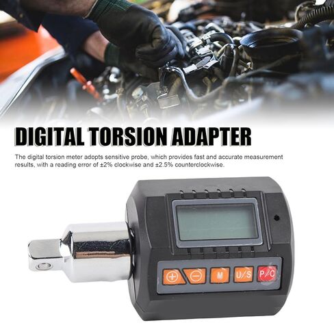 Tyenaza Digital Torsion Wrench Adapter 20-200N.m 1/2 Inch Drive LCD Display Backlit Digital Torsion Meter in Saudi Arabia
