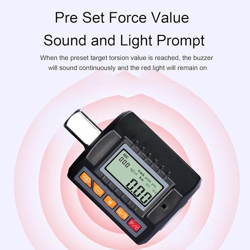 Tyenaza Digital Torsion Wrench Adapter 20-200N.m 1/2 Inch Drive LCD Display Backlit Digital Torsion Meter in Saudi Arabia