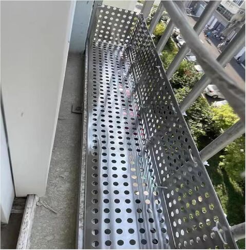 Stainless Steel Perforated Plate,Stainless Steel Perforated Sheet 304, 0.8mm Leak-Proof Window Pads with Ties & Gloves, Durable Plate for Outdoor Use, 37x120 cm - Perfect for DIY Projects in Saudi Arabia