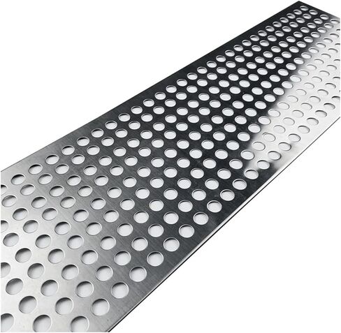 Stainless Steel Perforated Plate,304 Stainless Steel Perforated Sheet, Balcony Protection Mat, Leak-Proof Window Cover, Fall-Proof Metal Plate, 46x100cm, Durable Perforated Sheet for Safety in Saudi Arabia