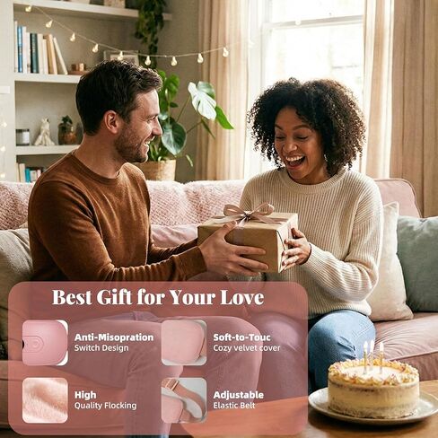 Portable Heating Pad for Period Cramps, Cordless Menstrual Heating Pad for Women with 6 Heat & 6 Massage Modes, Rechargeable for Cramps Relief, Mothers Day Gifts for Mom Wife Girlfriend, Pink in Kuwait