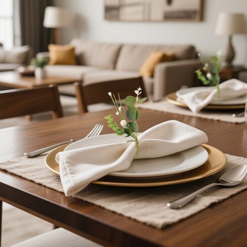 Napkin Rings, 12pcs Eucalyptus Napkin Rings Artificial Green Leaf, Rustic Boho Napkin Ring Holder for Wedding Easter Spring Summer Dining Table Decor in Saudi Arabia