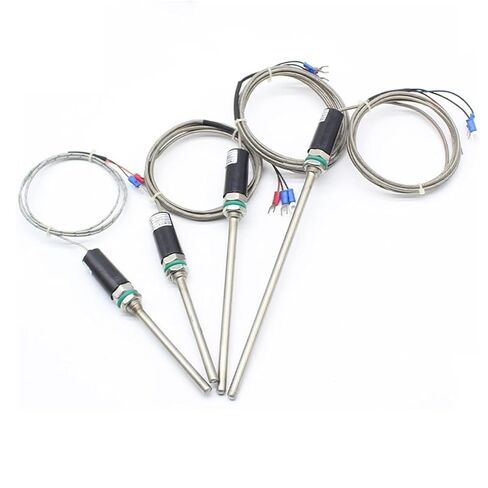 K/E Type Thermocouple Temperature Rod PT100 Sensor M12 Control 1Pcs(PT100 5M,50mm) in Saudi Arabia