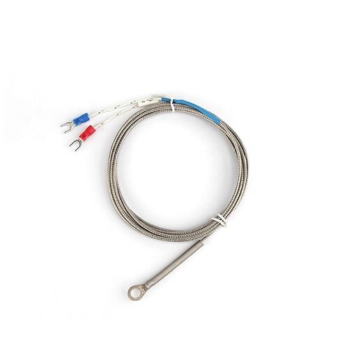6mm Hole Washer K/E Type Thermocouple Temperature Sensor Probe 1/2/3/4/5M Cable 1Pcs(K Type 1M) in Saudi Arabia