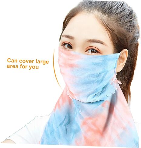 minkissy Breathable Face Veil Scarf for Women UV Protection Summer Mask Lightweight and Comfortable Neck Drape for Outdoor Activities for in Saudi Arabia