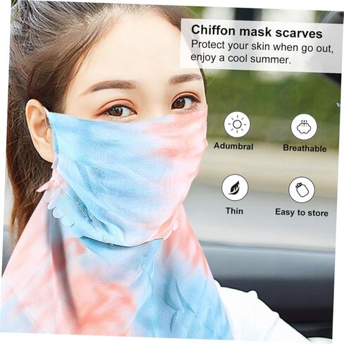minkissy Breathable Face Veil Scarf for Women UV Protection Summer Mask Lightweight and Comfortable Neck Drape for Outdoor Activities for in Saudi Arabia