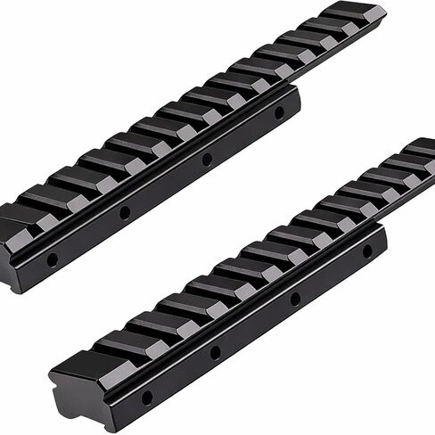 Gotical14 Slot Extension Low Profile Airgun/.22 Dovetail Rail 11MM to 20MM Weaver Picatinny Rail Adapter Scope Mount Converter (2- Pack Black) in Saudi Arabia