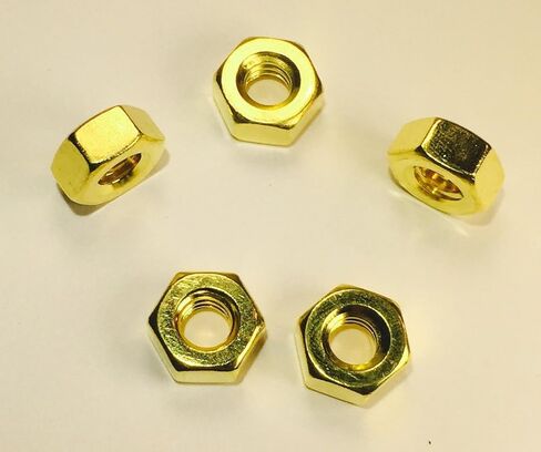 1/4-20 Solid Brass Hex Nut (50 Pack) by Serval Products in Kuwait