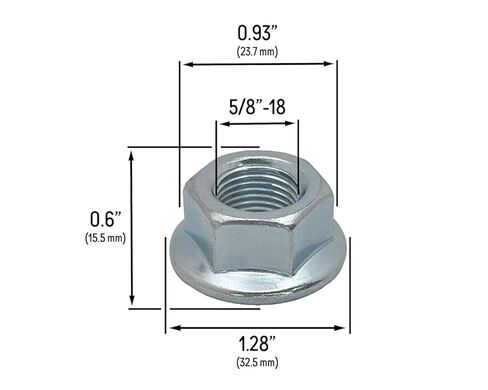 2pcs 712-0417 5/8-18 New Flange Spindle Blade Pulley Nut for MTD Cub Cadet MTD Toro 712-0417A, 912-0417A in Saudi Arabia