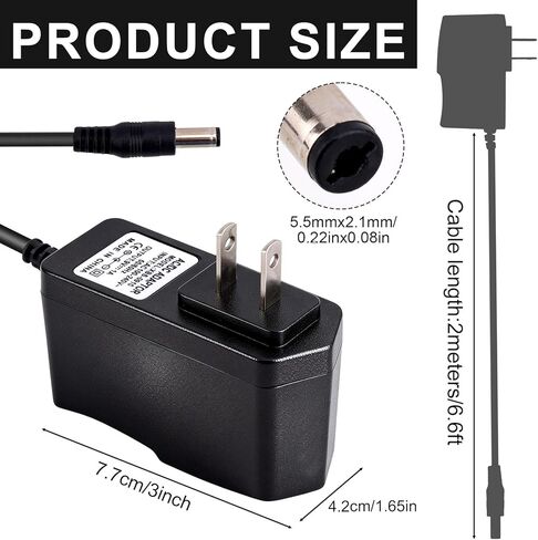 Guitar Effects Power Adapter, 2m/6.6ft DC Cable for Keyboard Effects Pedal Board 9V DC Power Supply for BOSS PSA and More Devices Maximum Need 9V 1A (Tip Negative) in Saudi Arabia