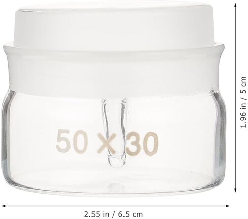 Healifty 2pcs Laboratory Glass Weighing Bottles with Lids 50x30mm Low and Tall Form Borosilicate Sampling Jars with Simple Glass Weighing Holder for Scientific Experiments in Saudi Arabia