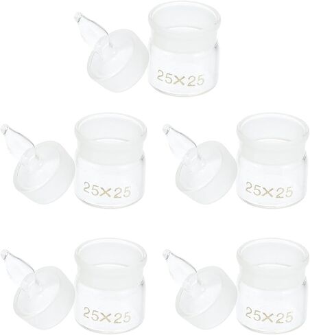 CALLARON 5pcs Glass Weighing Bottles Low and High Form Set 25x25mm with Lid Sampling Container Lab Glassware for Chemical Experiments and Laboratory Weighing in Saudi Arabia
