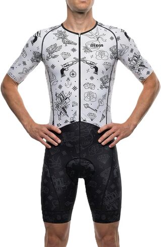 Wixen Men’s Aero Triathlon Suit – Quick Dry, Breathable Men Tri Suit with Rear Pockets Skinsuit for Swim Bike Run in Saudi Arabia