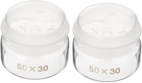 Cabilock Glass Sampling Weighing Bottles Low Form 50x30mm 2pcs Set with Lids Laboratory Glass Weighing Jar and Sampling in Saudi Arabia