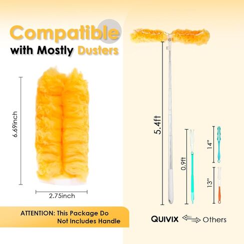20 Count Compatible with Swiffer Heavy Duty Duster Refills, Unscented 360° Disposable Duster Microfiber Pads for Cleaning Home, Electronics, Blinds, Ceiling Fans, Furniture (Duster Refill Only) in Saudi Arabia