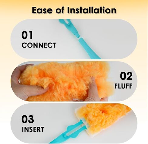 20 Count Compatible with Swiffer Heavy Duty Duster Refills, Unscented 360° Disposable Duster Microfiber Pads for Cleaning Home, Electronics, Blinds, Ceiling Fans, Furniture (Duster Refill Only) in Saudi Arabia