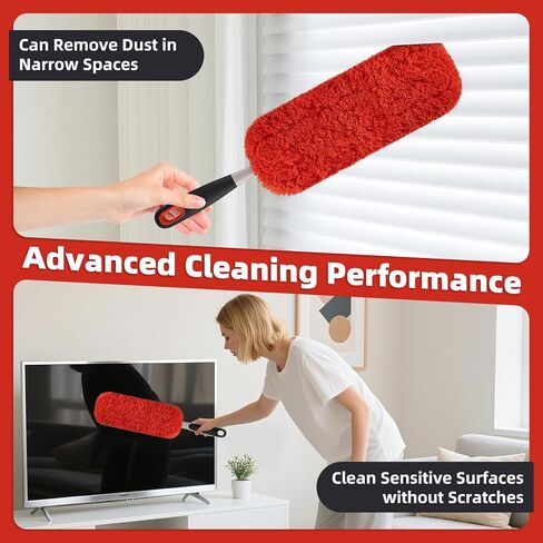 Reusable Microfiber Duster Refills Compatible with MR.SIGA & OXO Dusters – Washable Duster Replacement Heads for Scratch-Free Dust and Hair Cleaning (Included Microfiber Cleaning Cloth & Laundry Bag) in Saudi Arabia