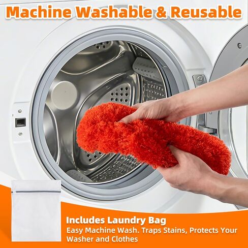 Reusable Microfiber Duster Refills Compatible with MR.SIGA & OXO Dusters – Washable Duster Replacement Heads for Scratch-Free Dust and Hair Cleaning (Included Microfiber Cleaning Cloth & Laundry Bag) in Kuwait