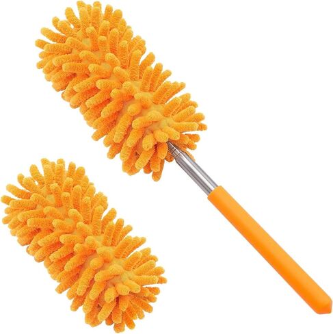 Microfiber Duster with Extendable Pole – Hand Washable & Detachable Cleaning Tool with Replaceable Heads for Home, Car, Office, Furniture & Ceiling Fans in Saudi Arabia