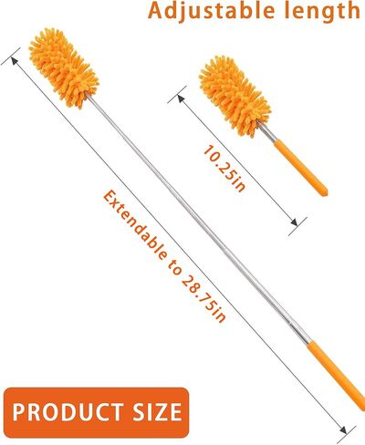 Microfiber Duster with Extendable Pole – Hand Washable & Detachable Cleaning Tool with Replaceable Heads for Home, Car, Office, Furniture & Ceiling Fans in Saudi Arabia