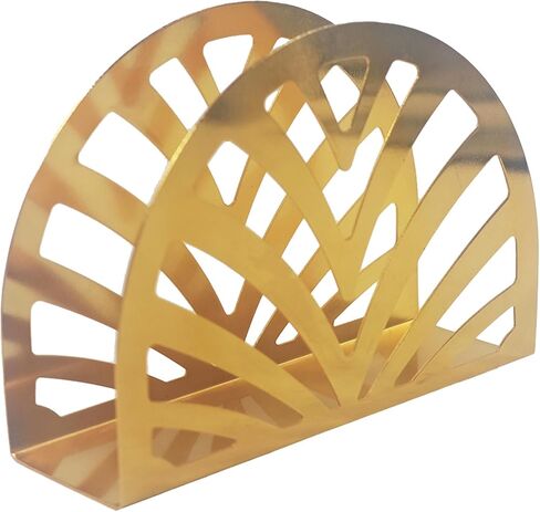 Gold Metal Napkin Holder, Triangle Shape Vertical Napkin Organizer for Kitchen and Dining Table, Elegant Tissue Dispenser for Home and Picnic in Saudi Arabia