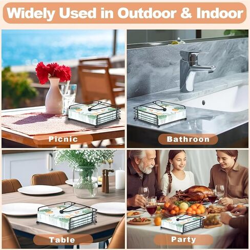 Napkin Holder for Table, Modern Metal Black Napkin Holders for Kitchen Dining Tables & Countertops, Paper Cocktail Napkins Holder Dispenser for Home Countertop, Restaurant in Saudi Arabia