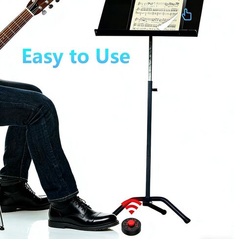 Wireless Page Turner Pedal, Bluetooth Page Turner, Portable Smart Bluetooth Music Foot Pedal, Hand Free Sheet Music Reading Page Turns for iPad Tablet Android IOS Phones Music Scores E-books PPT (Red) in Kuwait