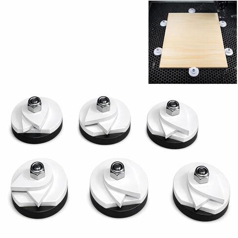 Magnetic Anti-Flashback Risers for Laser Cutting and Engraving, Raises Material 1/4" Off Honeycomb Bed for Clean Cuts, 43mm Strong Magnet Keeps Material Secure and Flat, 6 Pack in Saudi Arabia