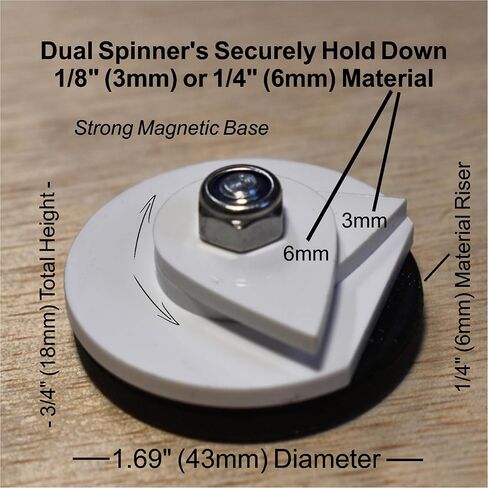 Magnetic Anti-Flashback Risers for Laser Cutting and Engraving, Raises Material 1/4" Off Honeycomb Bed for Clean Cuts, 43mm Strong Magnet Keeps Material Secure and Flat, 6 Pack in Saudi Arabia